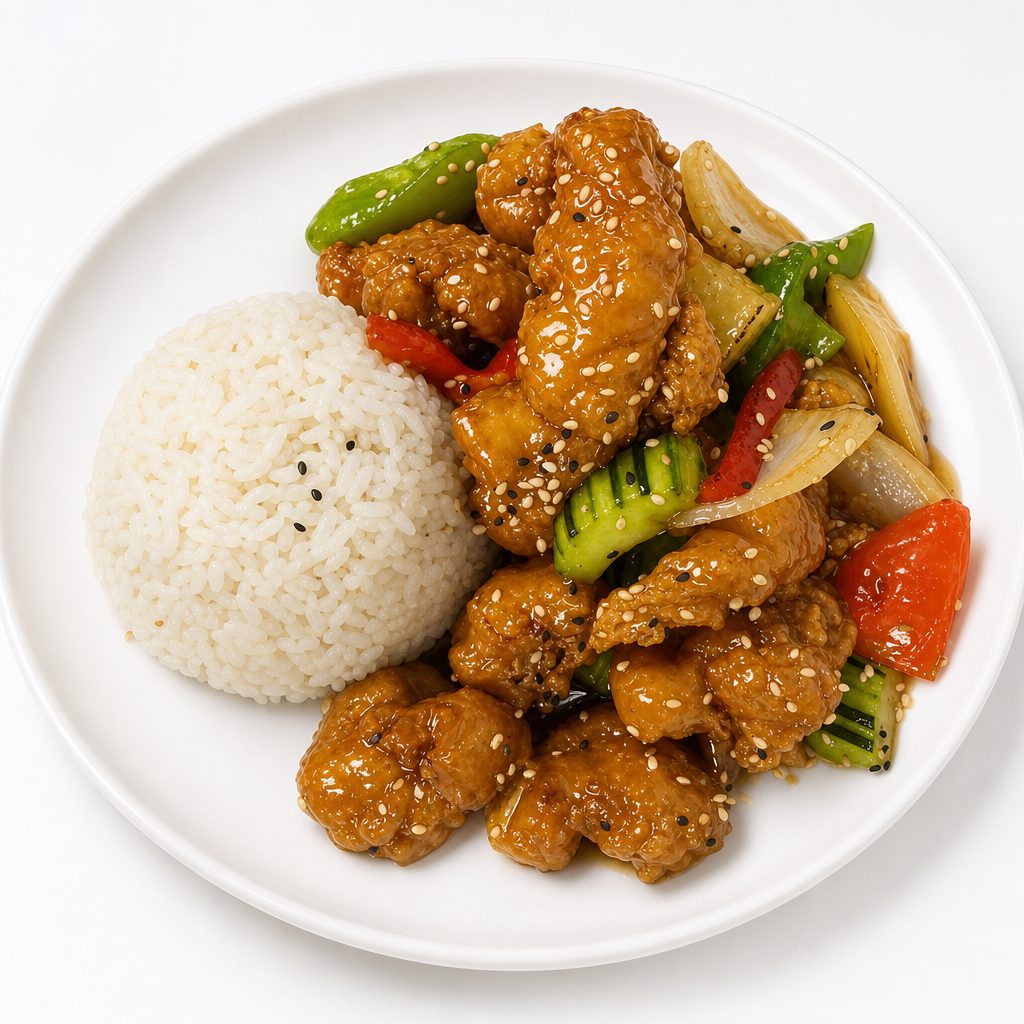 Sweet & Sour Chicken.