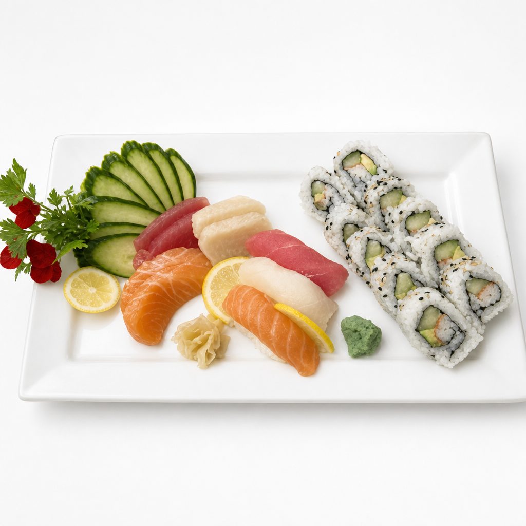 Lunch Sushi Sashimi Combo.