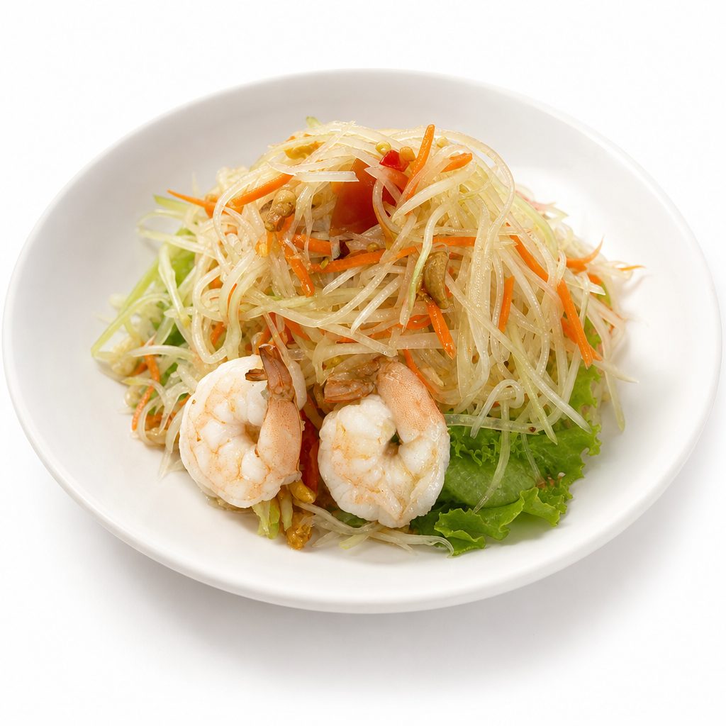 Papaya Salad with 2 Shrimp.