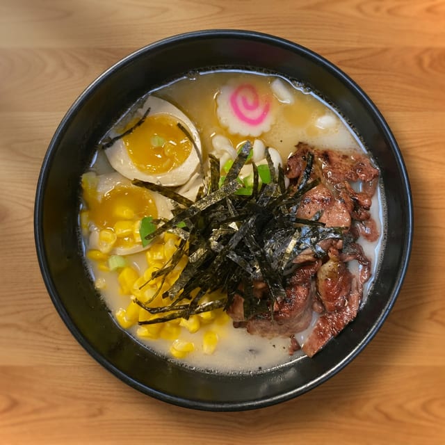 Tonkotsu Ramen Noodle Soup.